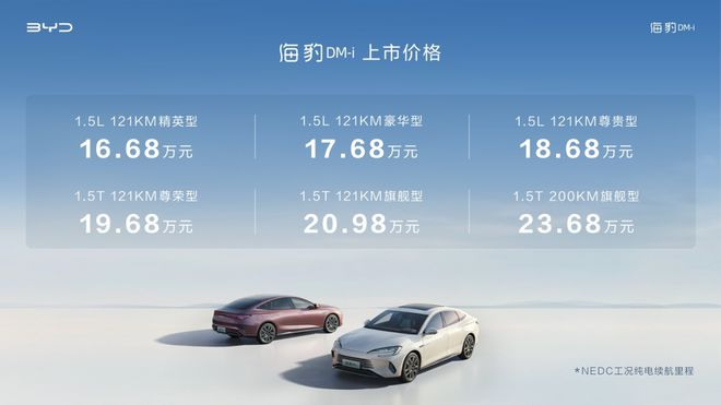 向中型合资燃油轿车宣战，16.68万起售海豹DM-i来了