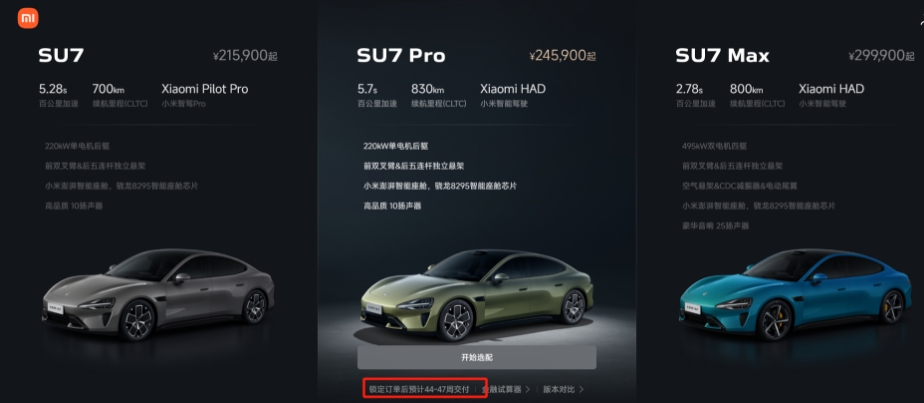 SU7现在下订明年才能提车？小米bsports必一体育产能问题“埋雷”